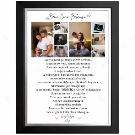 Benim Canım Babacığım Babalar Günü Anı Çerçevesi