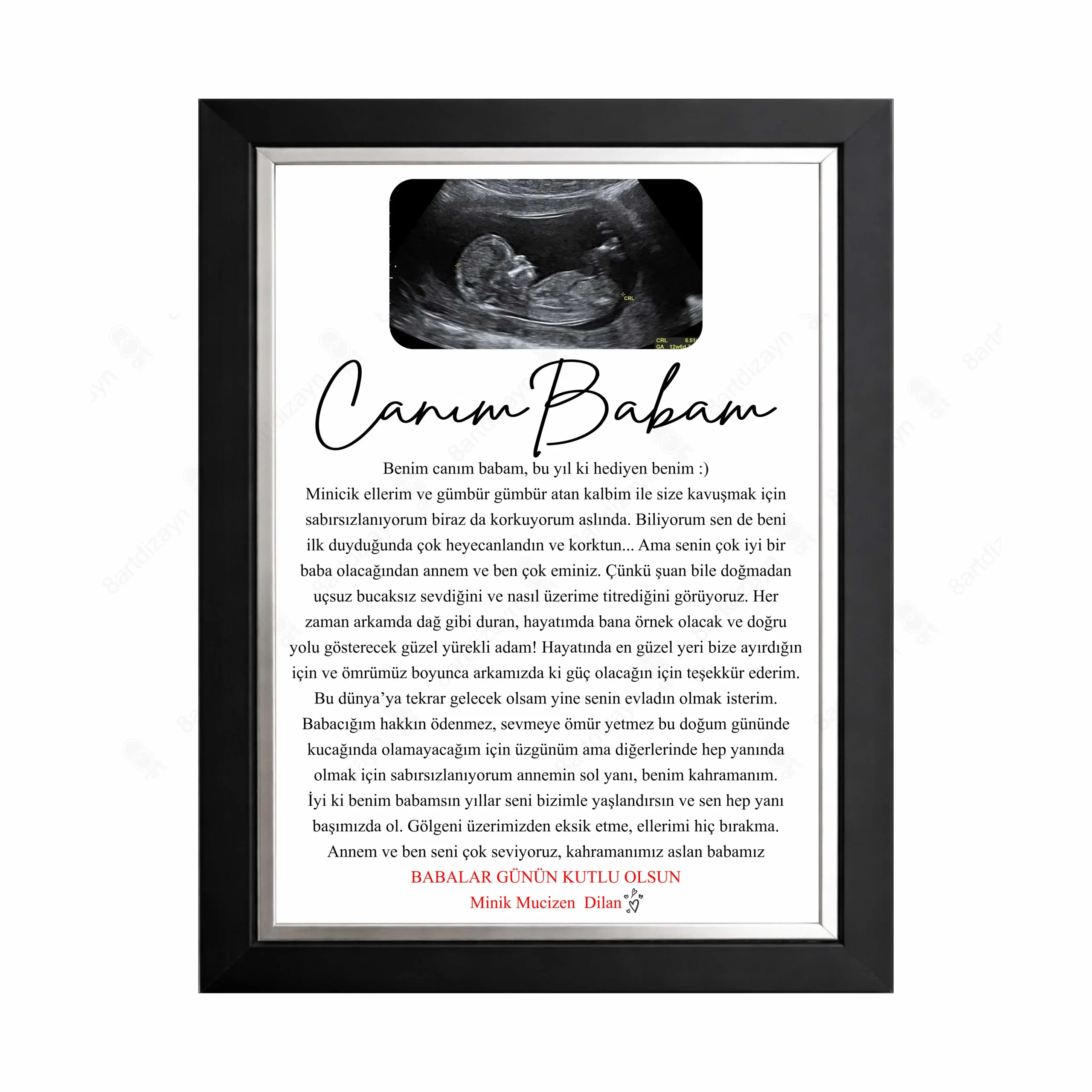 Canım Babam Babalar Günü Anı Çerçevesi