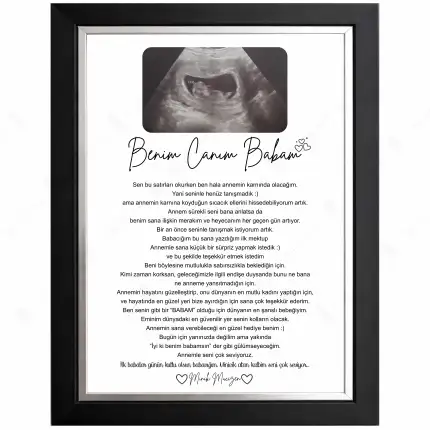 Canım Babam Babalar Günü Anı Çerçevesi