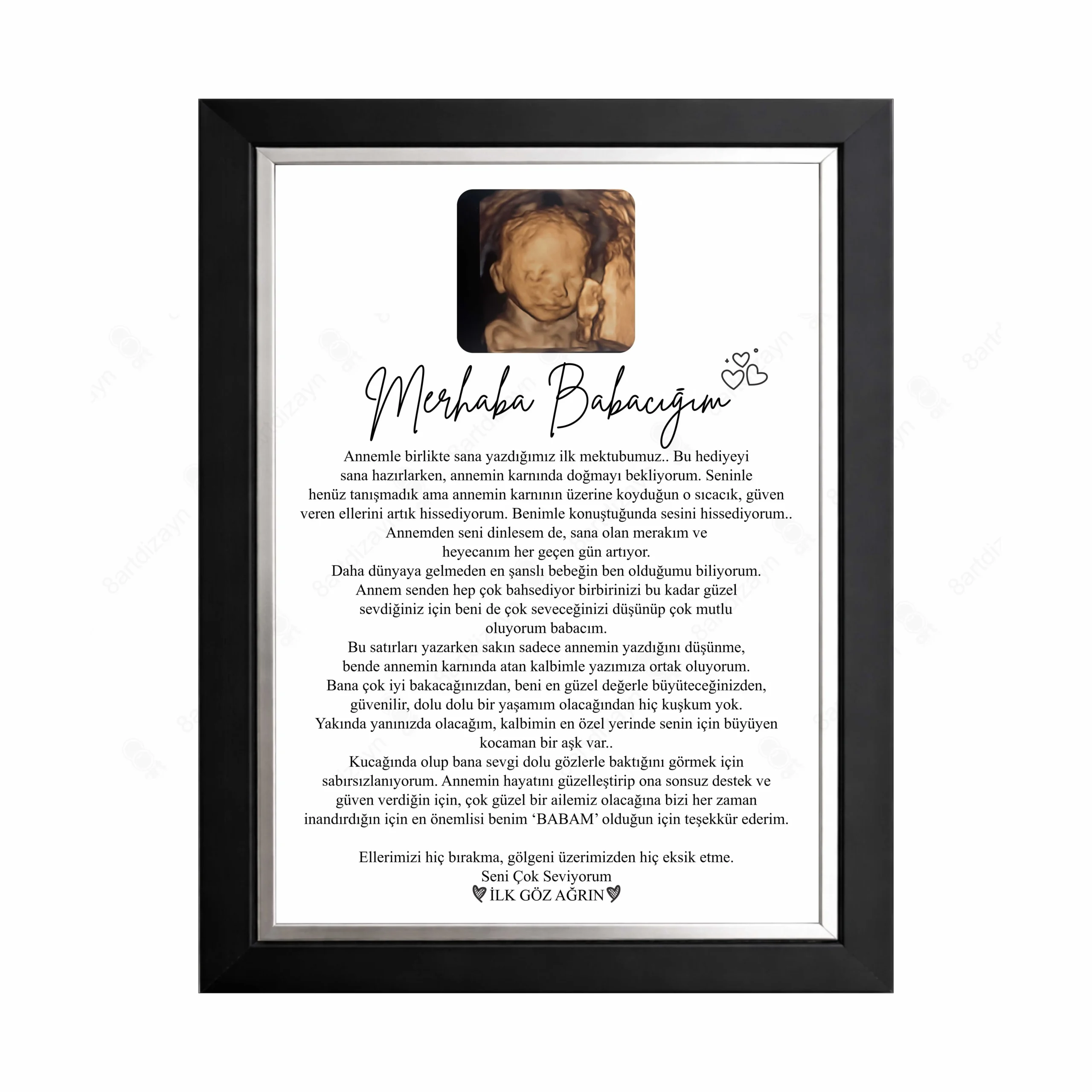 Merhaba-Babacığım-Seni-Seviyorum-Anı-Çerçevesi