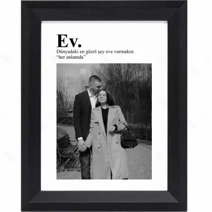 Eve Dönmek Seninle Güzel Kişiye Özel Fotoğraf Çerçevesi